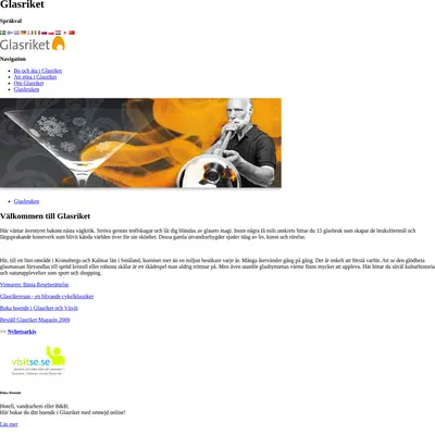 Mera Glasriket startsida 2009
