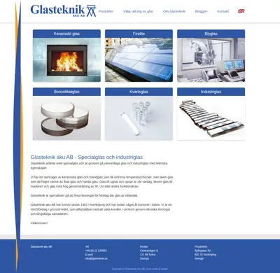 GLAS - teknik & design startsida 2016