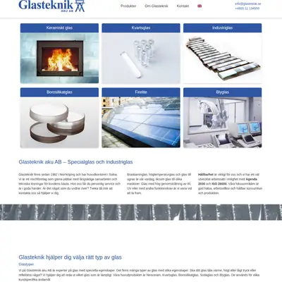 GLAS - teknik & design startsida 2022