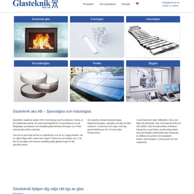 GLAS - teknik & design startsida 2026