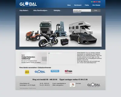 Global Batterier Industri startsida 2011