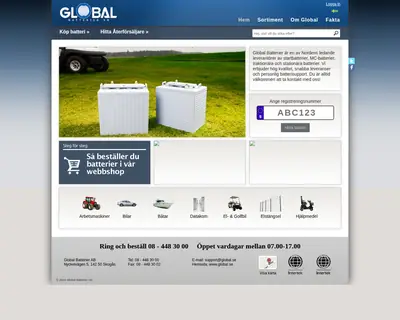 Global Batterier Industri startsida 2015