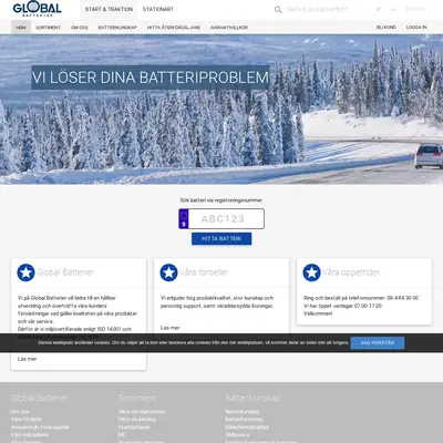 Global Batterier Industri startsida 2018