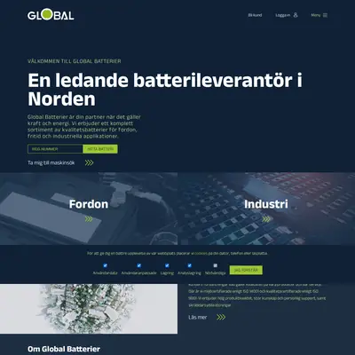 Global Batterier Industri startsida 2026