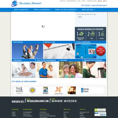 globalgrant.com startsida 2015