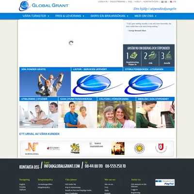 globalgrant.com startsida 2016