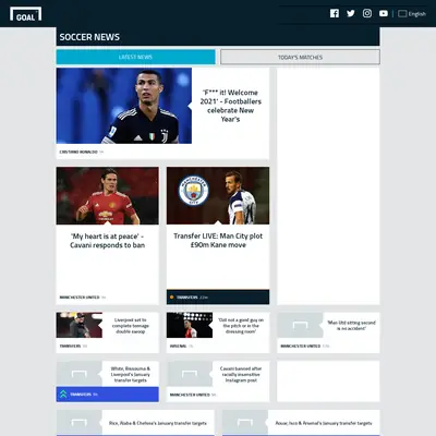 GOAL startsida 2021