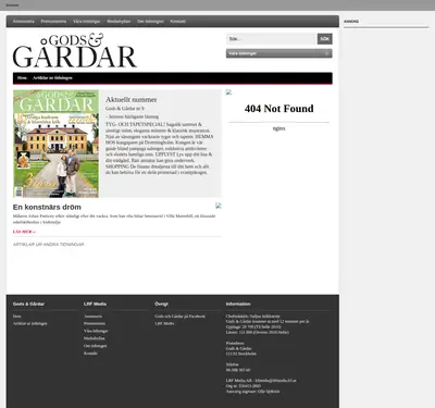 Gods och Gårdar startsida 2011