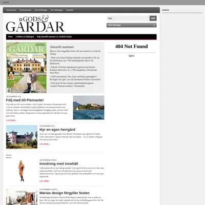 Gods och Gårdar startsida 2013