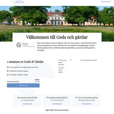 Gods och Gårdar startsida 2020