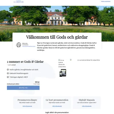 Gods och Gårdar startsida 2021