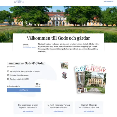 Gods och Gårdar startsida 2022