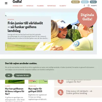 Golfa ! startsida 2023