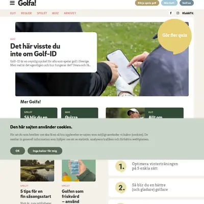 Golfa ! startsida 2025