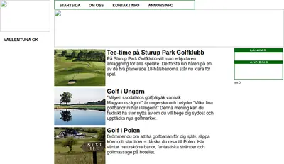 GOLFBLADET startsida 2005