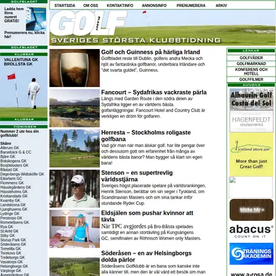 GOLFBLADET startsida 2007