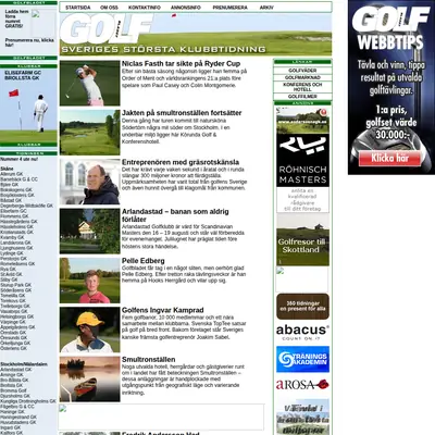 GOLFBLADET startsida 2008