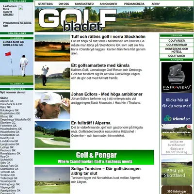 GOLFBLADET startsida 2011