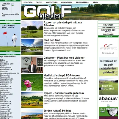 GOLFBLADET startsida 2013