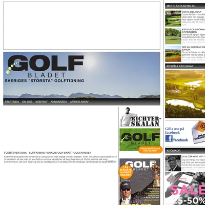 GOLFBLADET startsida 2017