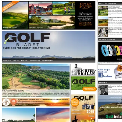 GOLFBLADET startsida 2020