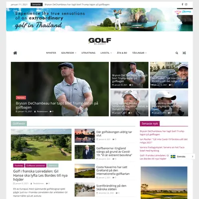 GOLFBLADET startsida 2021