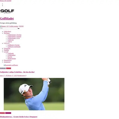 GOLFBLADET startsida 2023