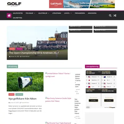 GOLFBLADET startsida 2025