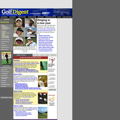 Golf Digest startsida 2006