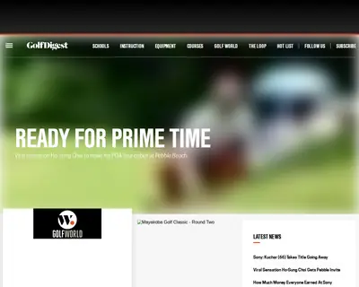 Golf Digest startsida 2019