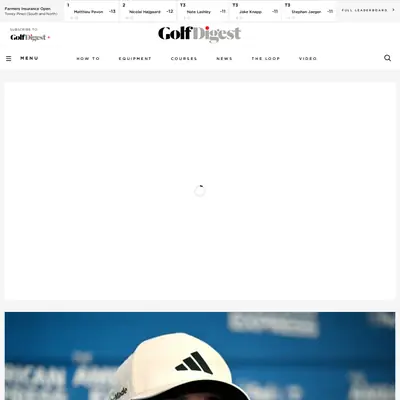 Golf Digest startsida 2024