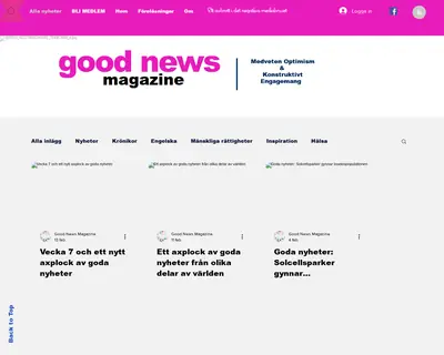 Good Magazine startsida 2024