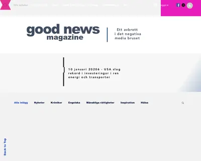 Good Magazine startsida 2026