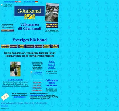gotakanal.se startsida 1999