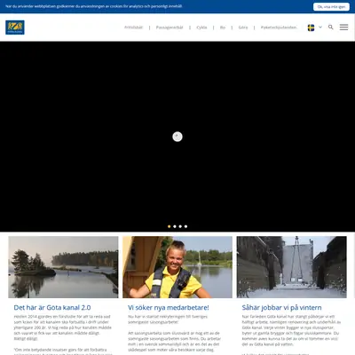 gotakanal.se startsida 2016