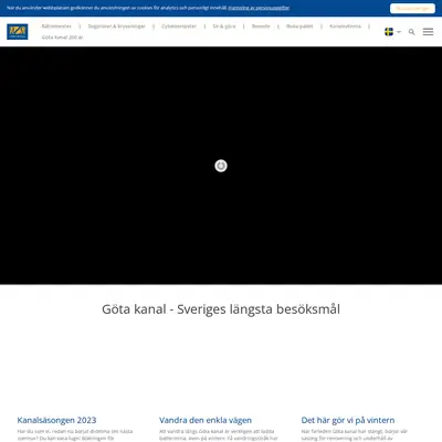 gotakanal.se startsida 2023
