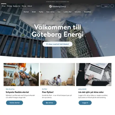 Göteborg Energi Magasin startsida 2025