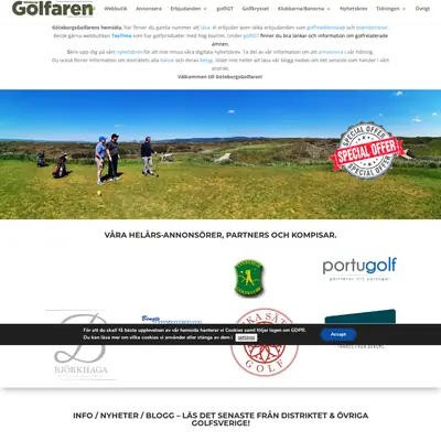GöteborgsGolfaren startsida 2024