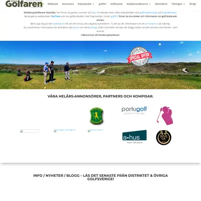 GöteborgsGolfaren startsida 2026