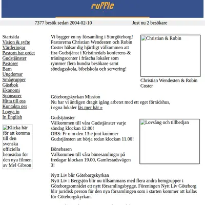 Göteborgskyrkan startsida 2004