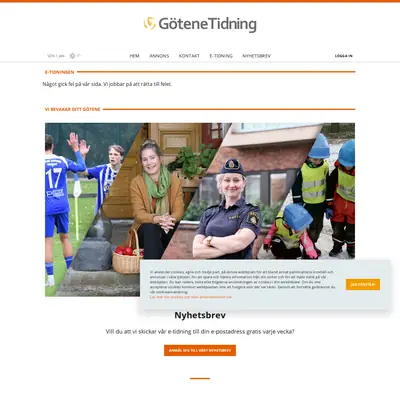 Götene Tidning startsida 2023