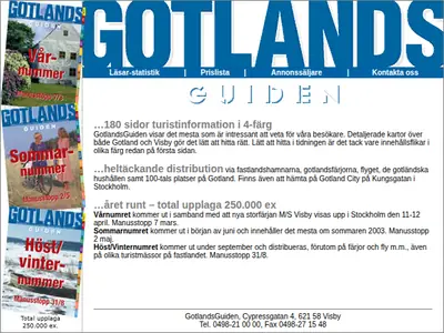 Gotlandsguiden startsida 2004