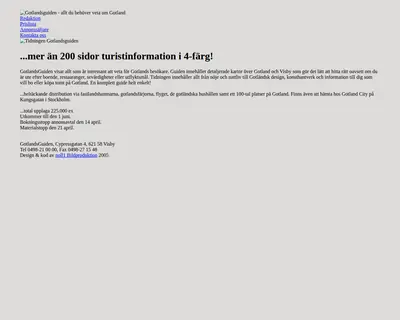 Gotlandsguiden startsida 2007