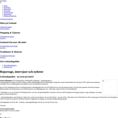 Gotlandsguiden startsida 2008