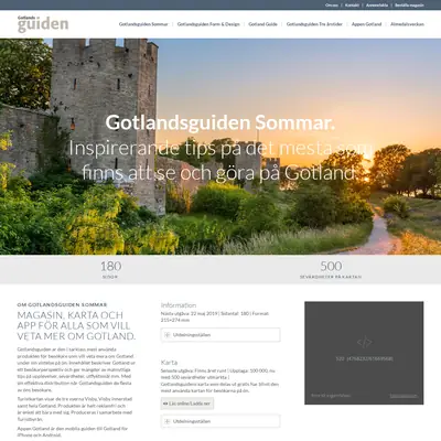 Gotlandsguiden startsida 2019