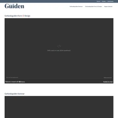 Gotlandsguiden startsida 2025