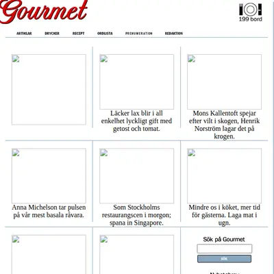 Gourmet startsida 2002