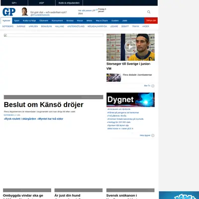 Arbetet Nyheterna startsida 2014
