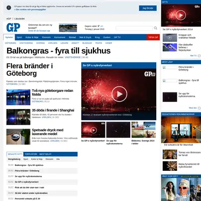 Arbetet Nyheterna startsida 2015