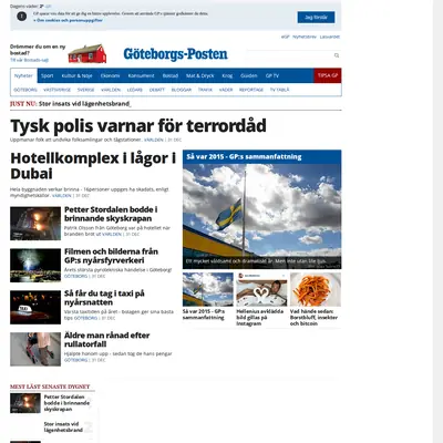 Arbetet Nyheterna startsida 2016